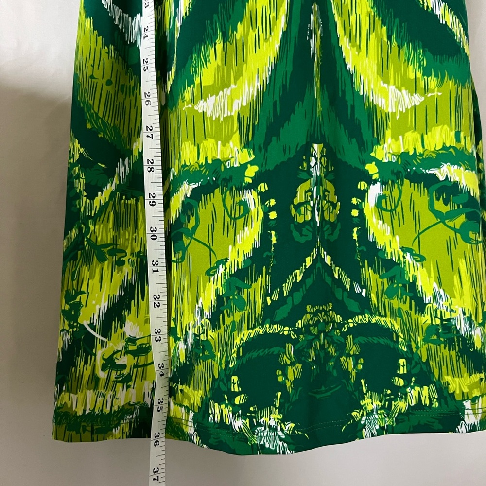 EUC * INC International Concepts Yellow and Green Halter Midi Sundress - Picture 8 of 9